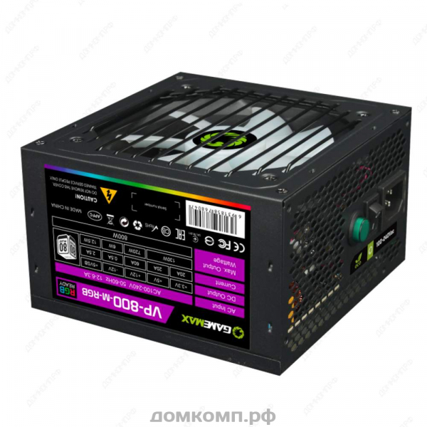 Блок питания 800 Вт GameMax VP-800-RGB недорого. домкомп.рф
